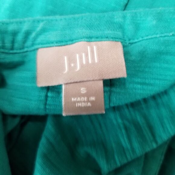 J. JILL small green 100 % cotton cardigan top - Picture 7 of 8